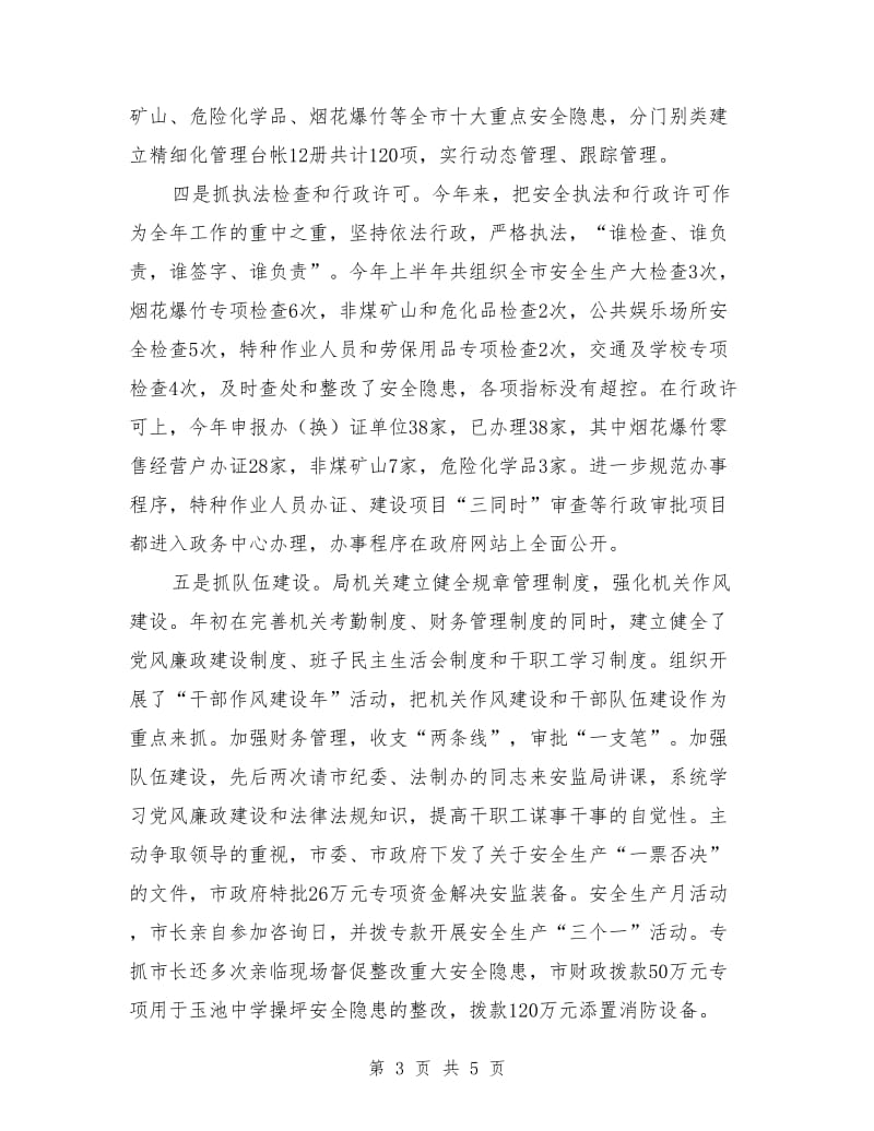 市安监局安监整治上半年工作总结_第3页