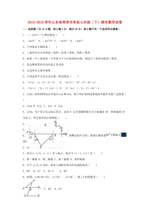 七年級(jí)數(shù)學(xué)下學(xué)期期末試卷（含解析） 新人教版11