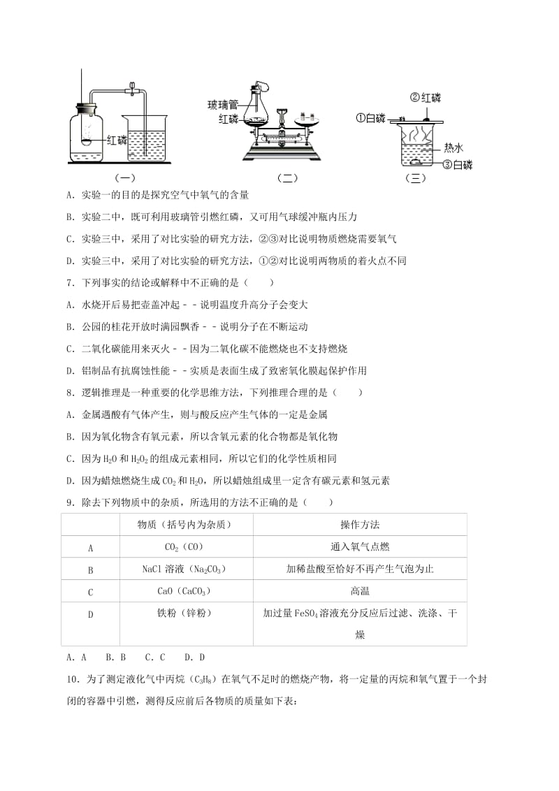 九年级化学下学期开学试卷（含解析） 新人教版_第3页