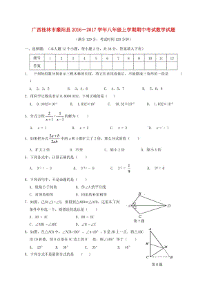 八年級(jí)數(shù)學(xué)上學(xué)期期中試題 新人教版0