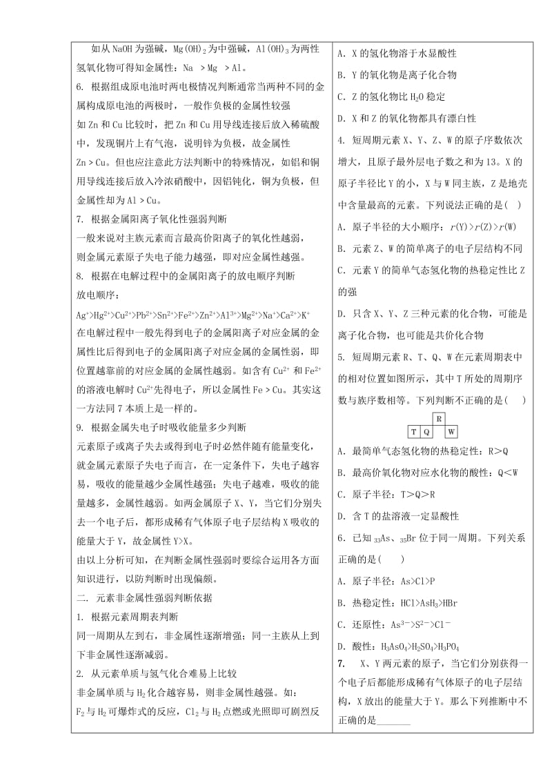 高三化学总复习 专题攻略 之物质结构 元素周期律（上）六、 重难突破（含解析）_第2页