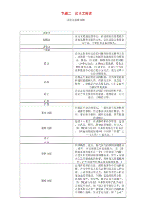 中考語文總復(fù)習(xí) 第四編 現(xiàn)代文閱讀 專題二 議論文閱讀