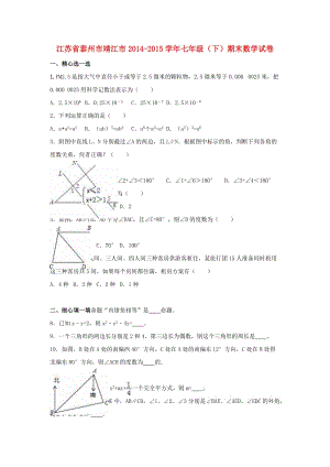 七年級(jí)數(shù)學(xué)下學(xué)期期末試卷（含解析） 蘇科版3