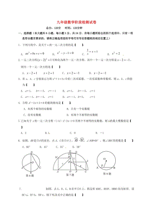 九年級(jí)數(shù)學(xué)上學(xué)期第一次月考試題 蘇科版5