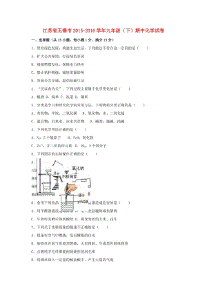 九年級化學(xué)下學(xué)期期中試卷（含解析） 新人教版6