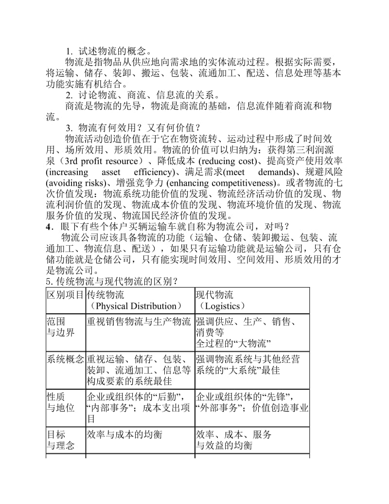 物流与供应链管理复习题.pdf_第1页