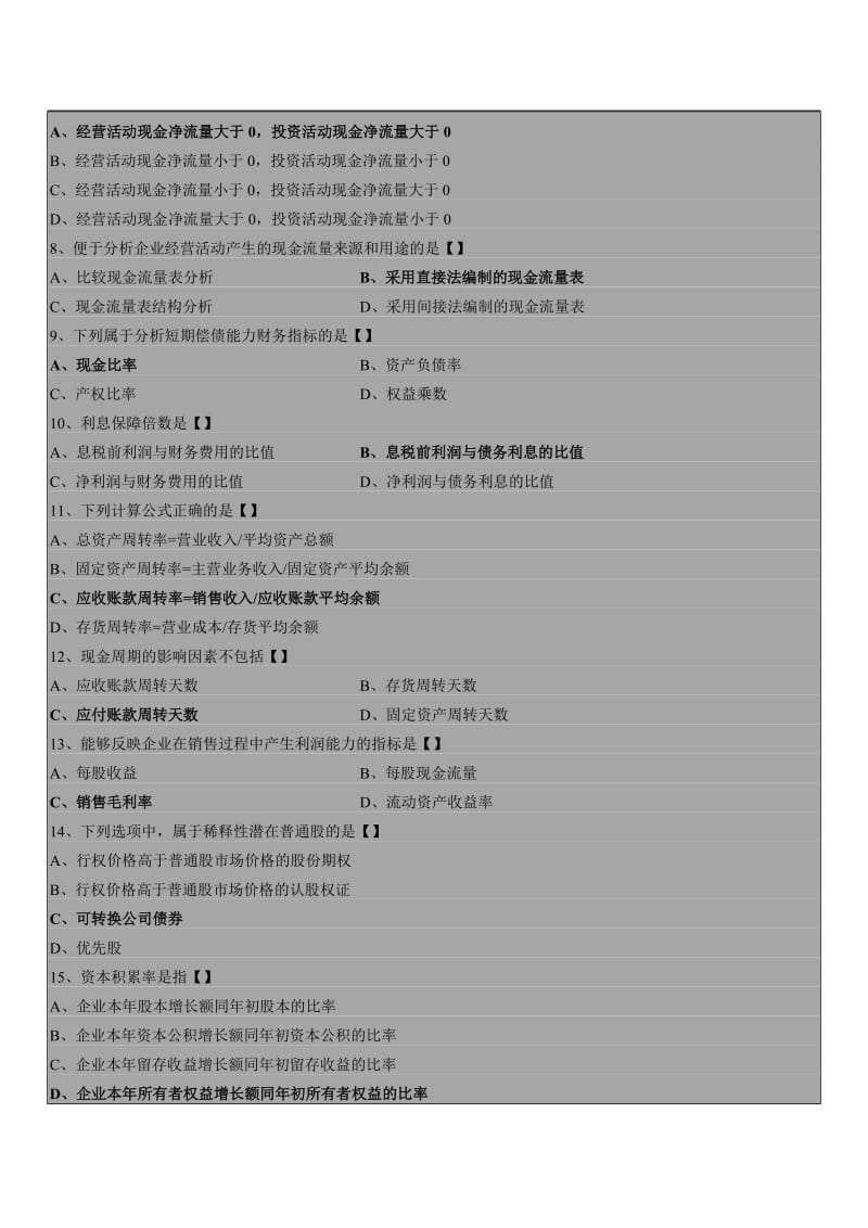 全国高等教育自学考试财务报表分析一试题.doc_第2页