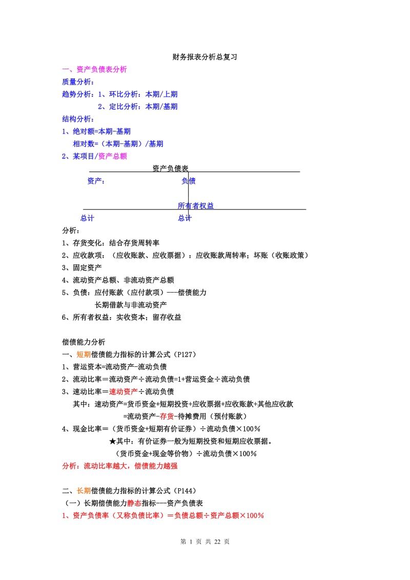 财务报表分析自考复习.doc_第1页