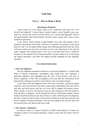 安徽大學(xué)研究生讀寫譯教程課文總結(jié)翻譯答案上冊全.doc