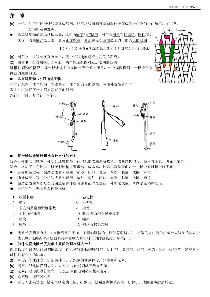 东华大学针织学复习资料.pdf_第1页