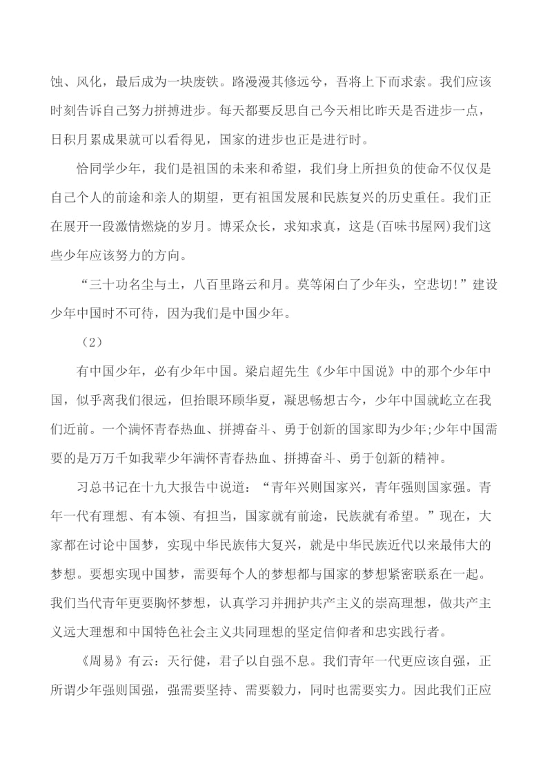 关于少年中国演讲稿3篇_第2页