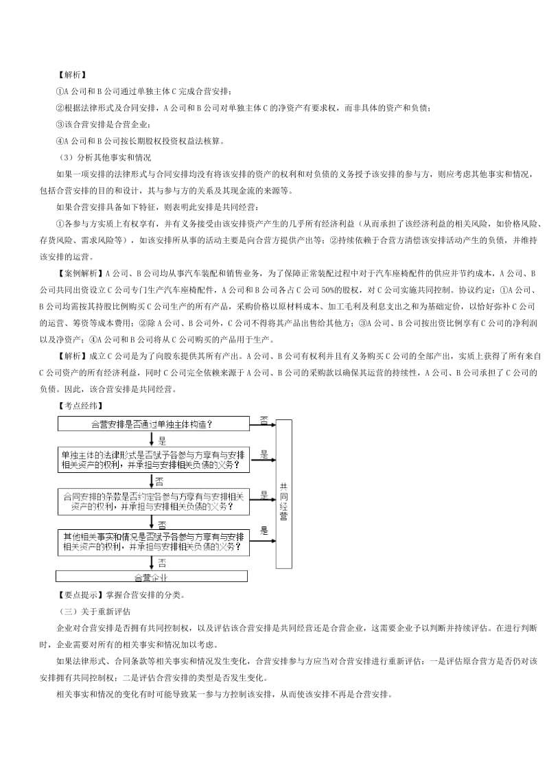 合营安排的分类、共同经营的会计处理及长投关键考点小结.docx_第3页