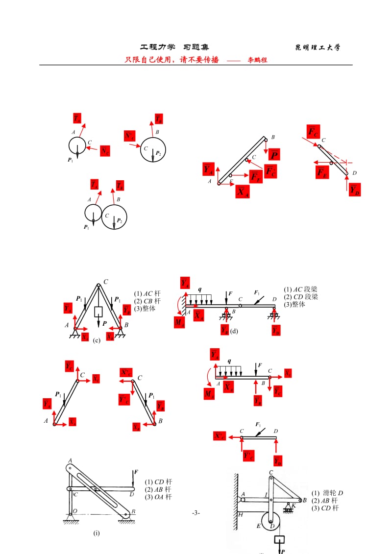 昆明理工大学工程力学习题册答案.doc_第3页