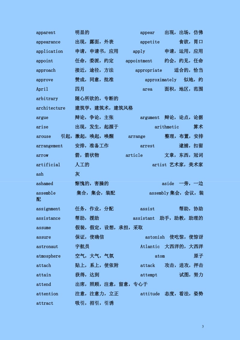 大学英语A级考试单词.doc_第3页