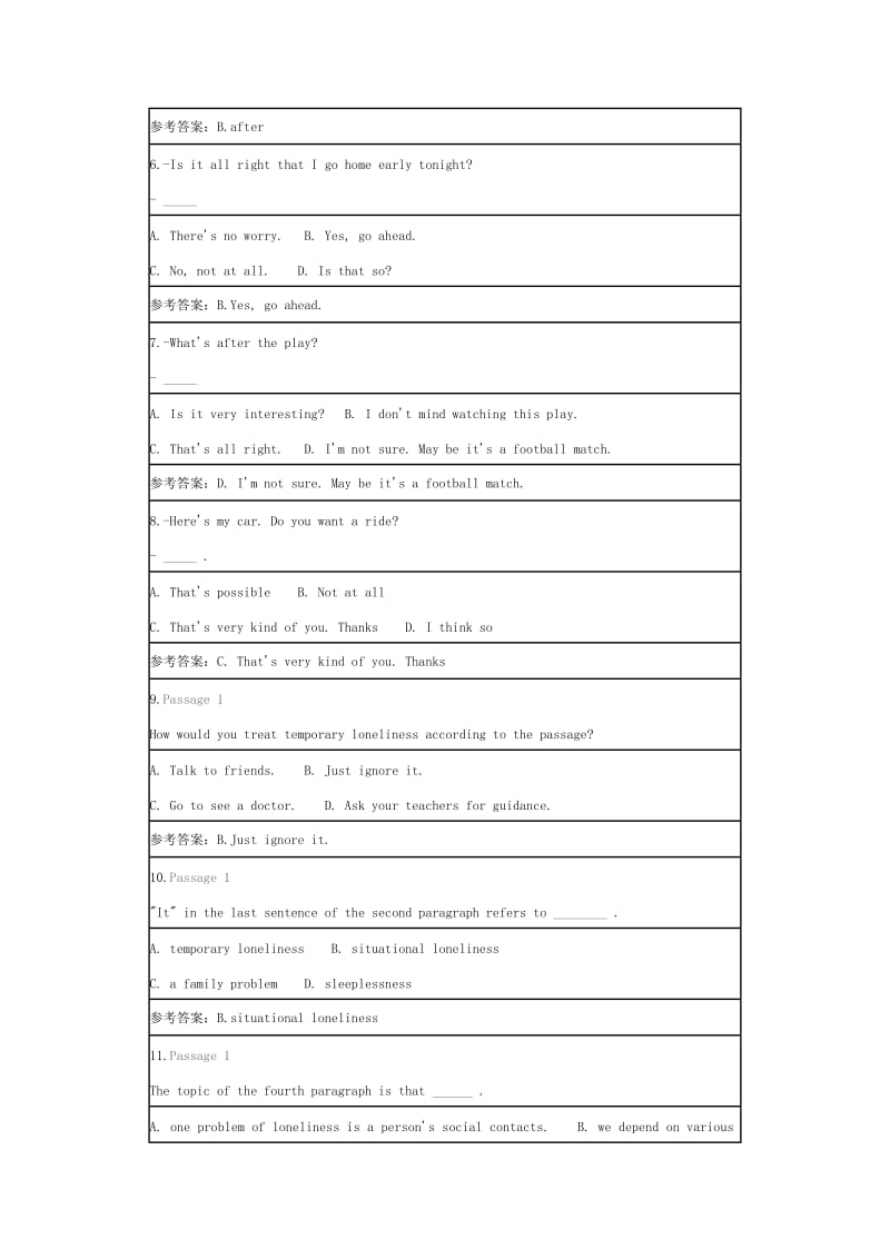 北师大大学英语四在线作业答案.doc_第2页