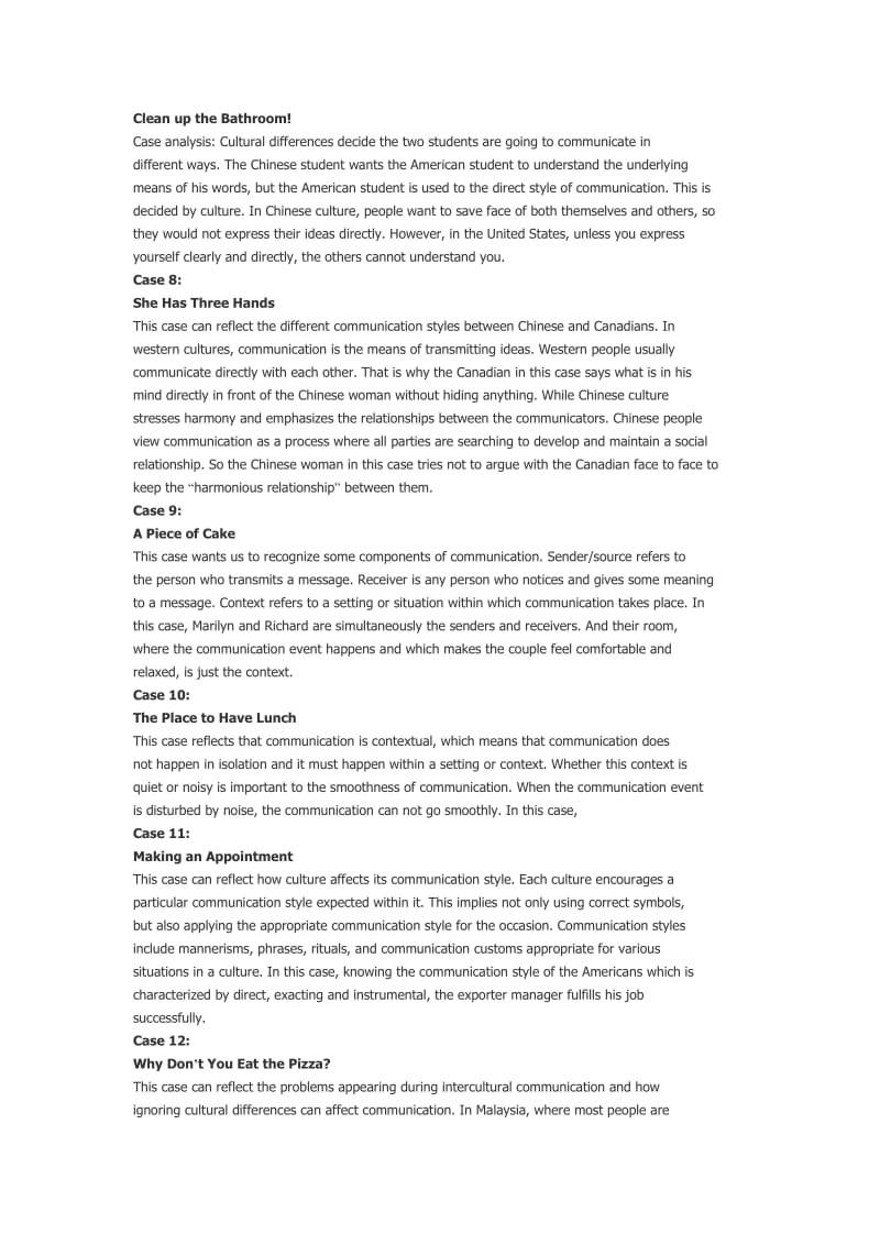大学英语跨文化交际所有CASE答案.doc_第2页