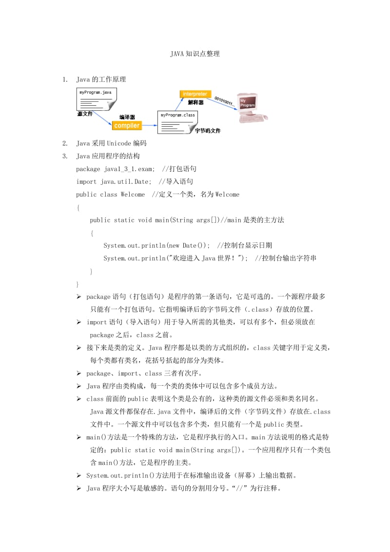 JAVA期末复习知识点整理.doc_第1页