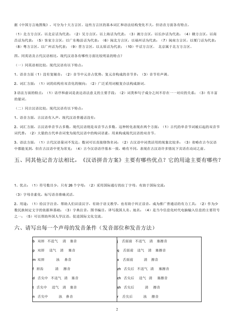 电大汉语通论形成性考核作业.doc_第2页