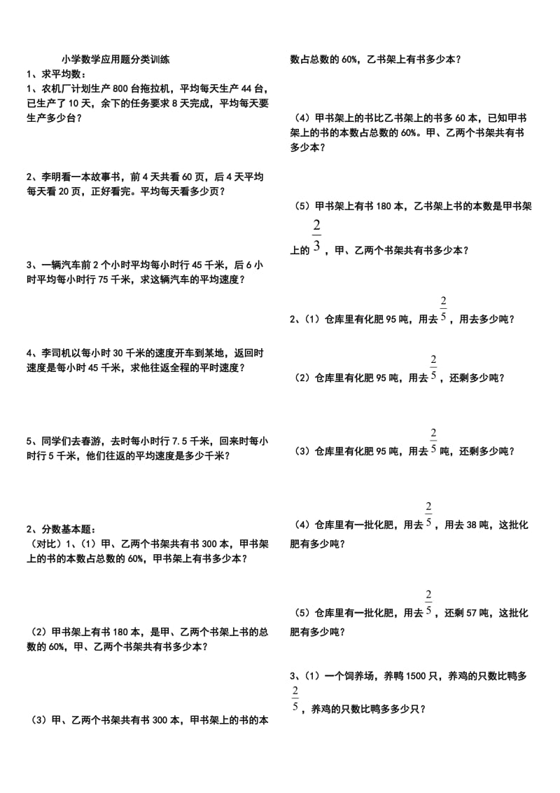 小学六年级数学应用题分类总复习.doc_第1页