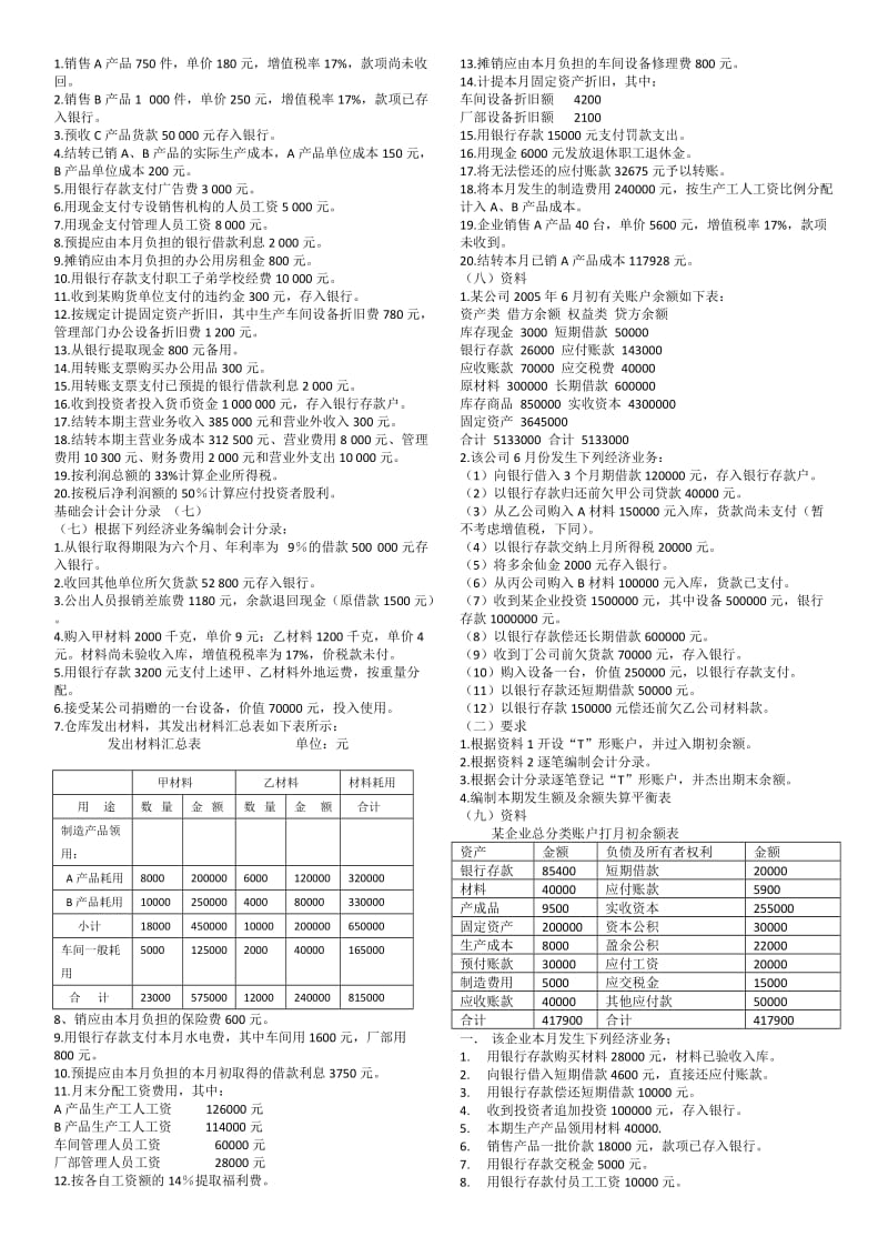 基础会计分录练习题及答案模板.doc_第3页