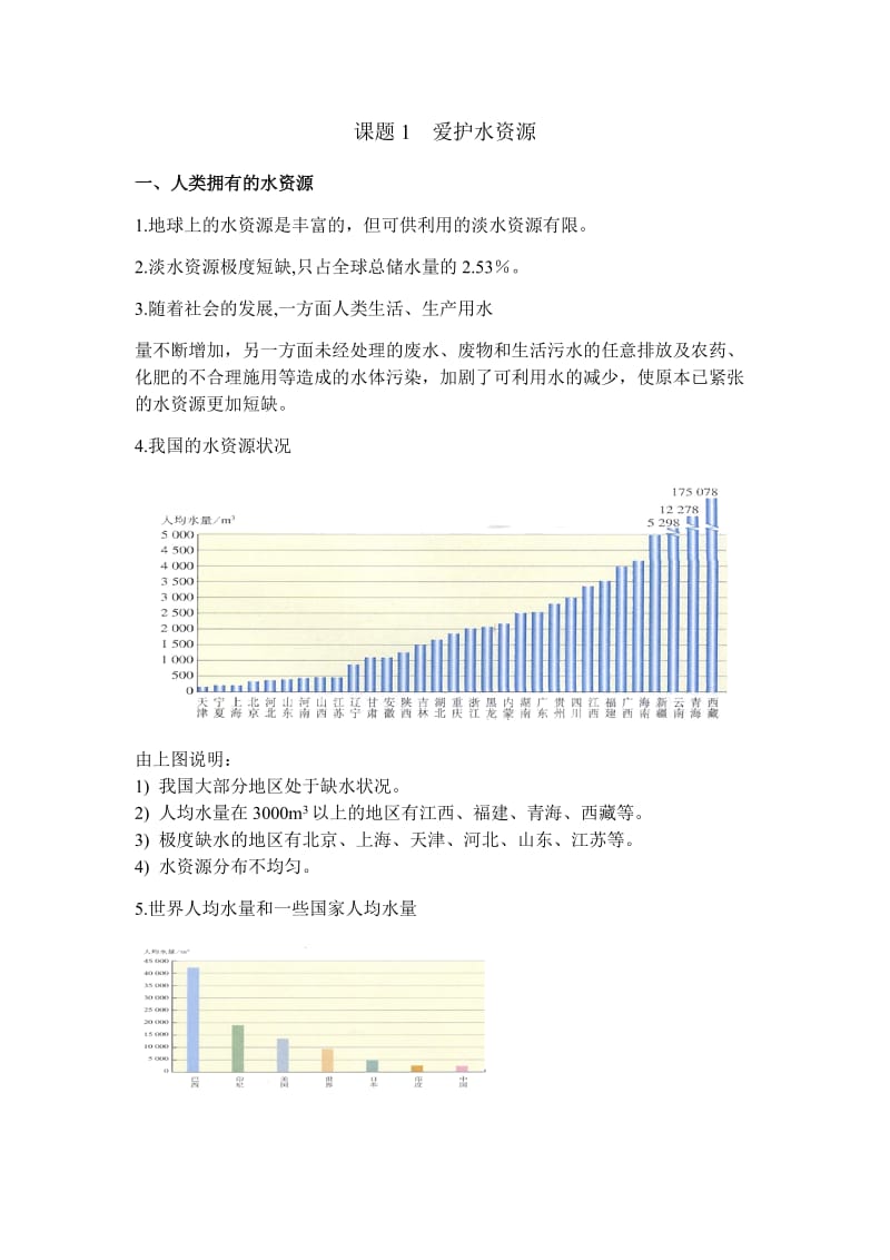 课题1爱护水资源——教案知识点例题课后巩固答案.docx_第1页