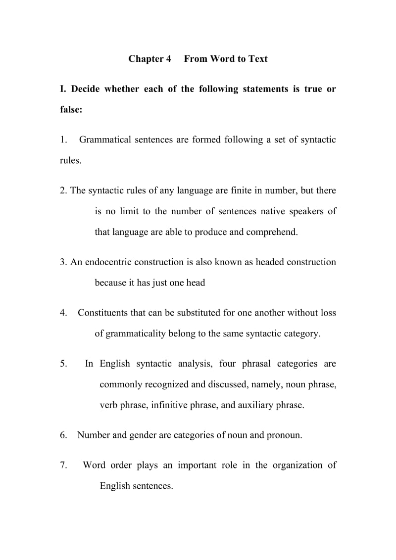 语言学Chapter4rcises含答案.doc_第1页