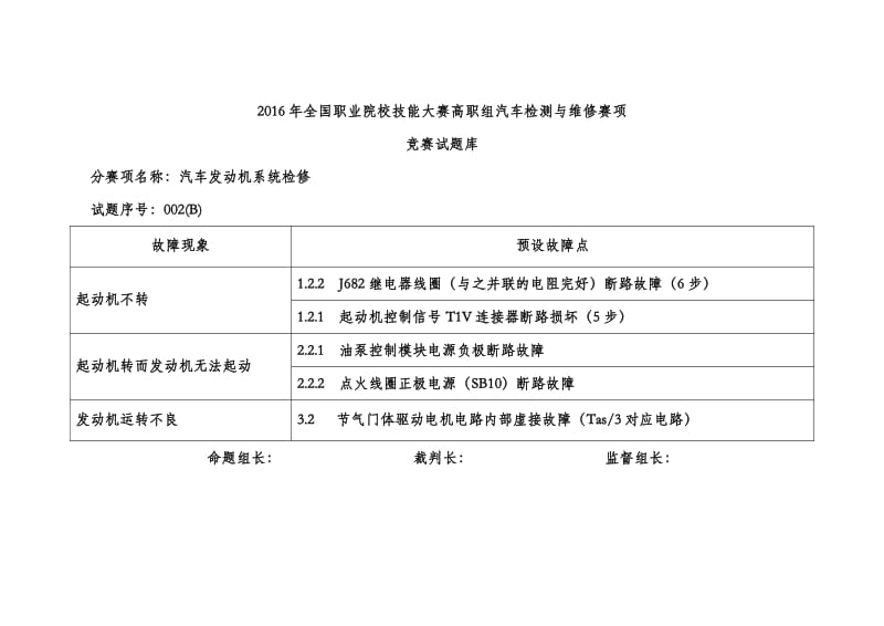 全国职业技能大赛汽车发动机检测与维修赛项竞赛试题库.pdf_第2页