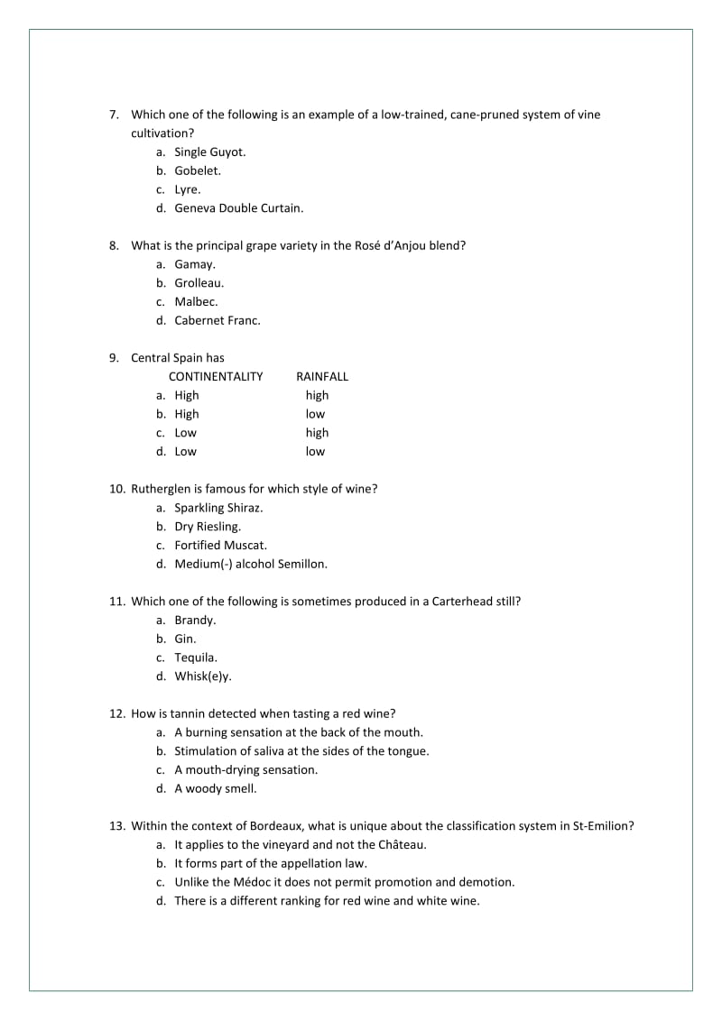 英国品酒师红酒考试模拟试题WSETL3multiplechoiceqsweb.doc_第2页