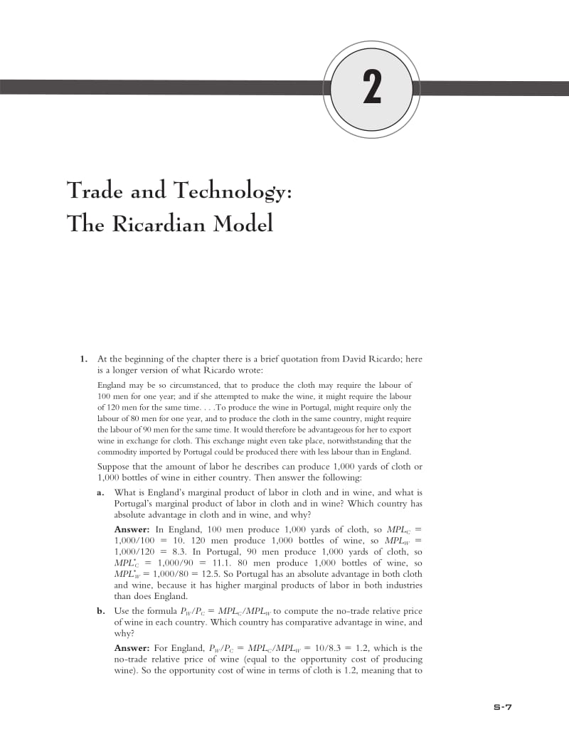 芬斯特拉《国际贸易》版课后习题答案第2章.pdf_第1页