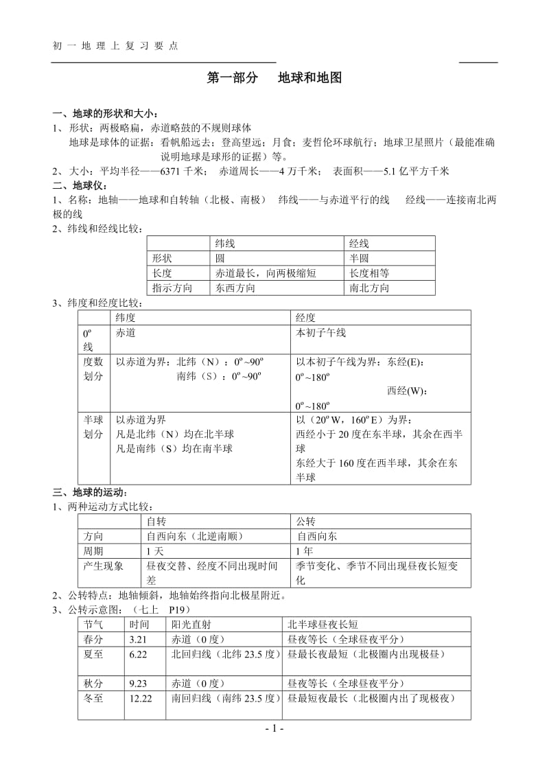 粤教初一上期末复习资料.doc_第1页