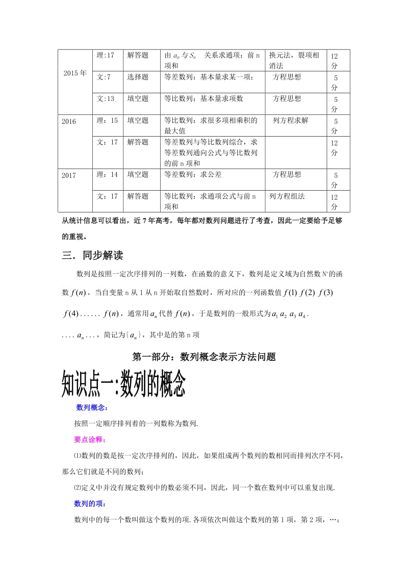 数列专题,后附高考真题加解析.doc_第3页