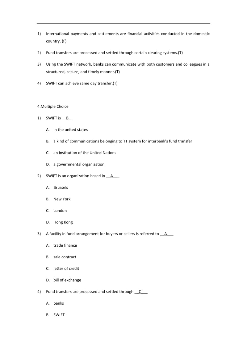 国际结算英文版清华大学出版社-答案.docx_第2页