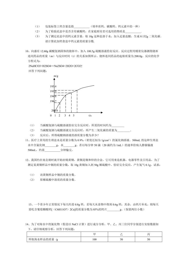 中考复习_初中化学计算题专题(含答案).doc_第3页