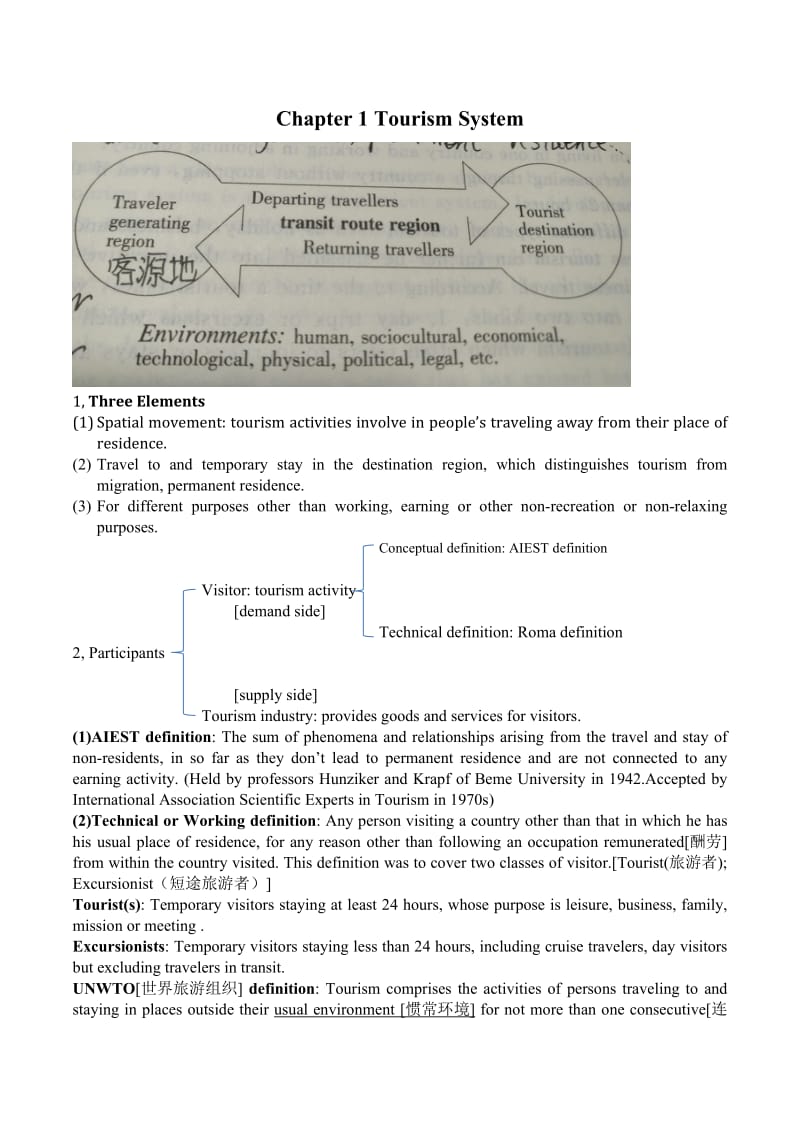 双语的旅游学概论复习资料整理.docx_第1页