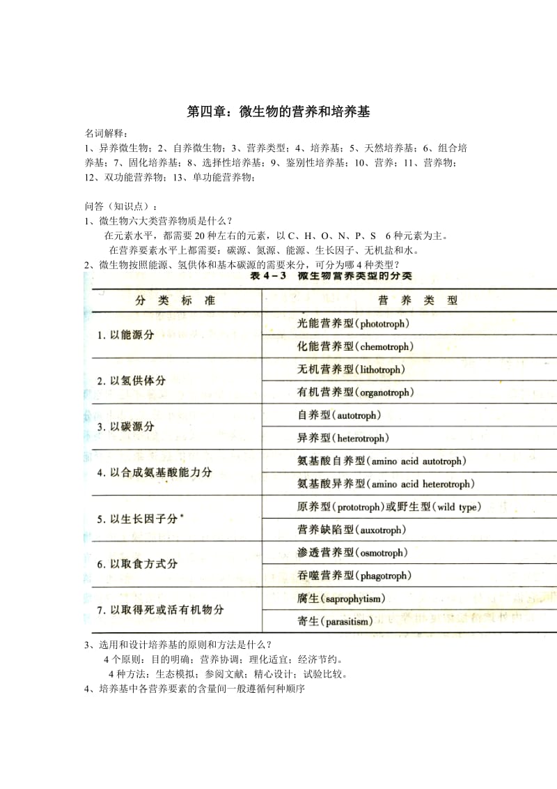 微生物试题第四章答案.doc_第1页