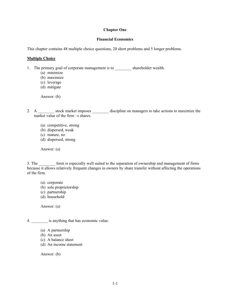 兹维博迪金融学第二版试题库1TB.doc_第1页