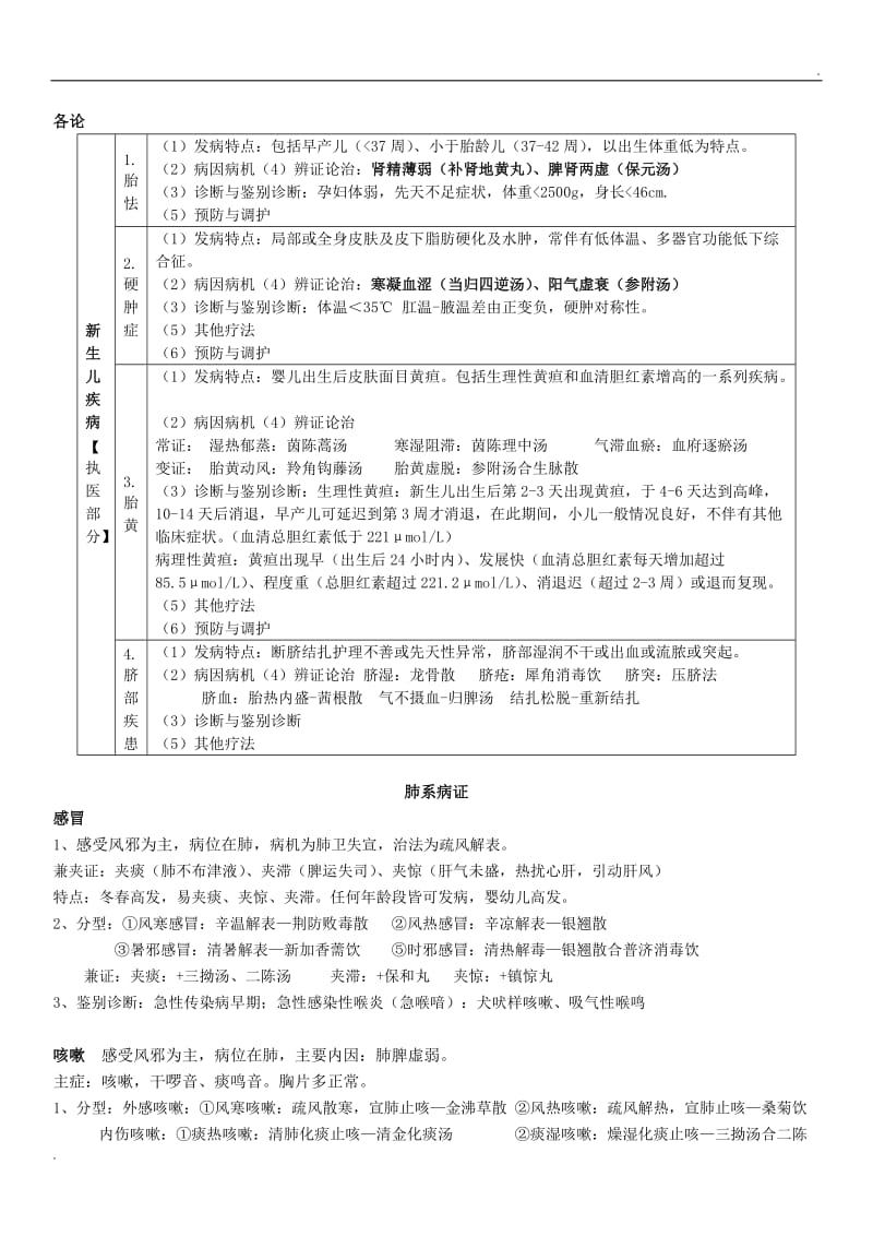 中医儿科学 期末复习资料_第3页