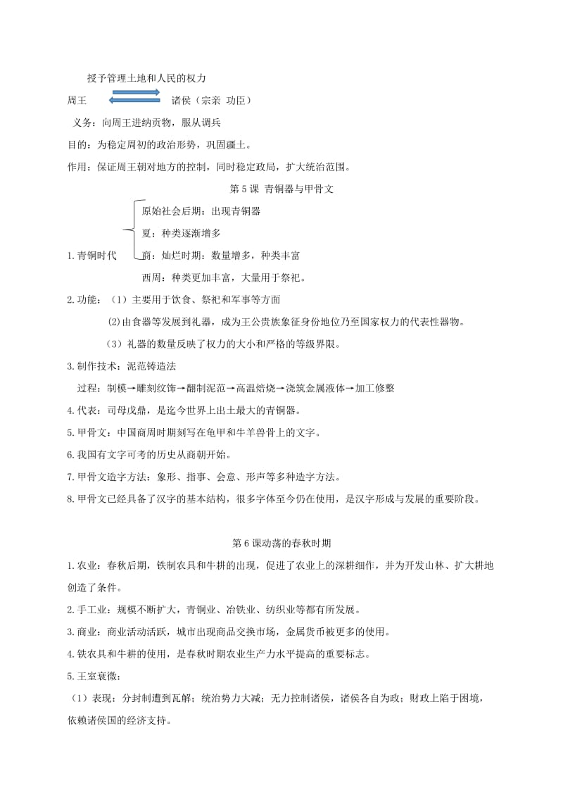 七年级历史上册 复习提纲 新人教版_第3页