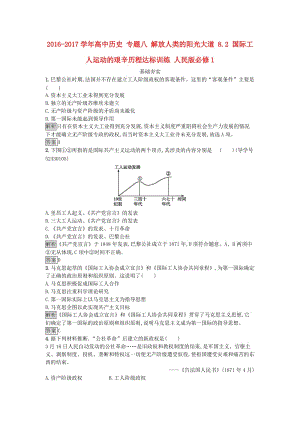 高中歷史 專題八 解放人類的陽光大道 82 國際工人運動的艱辛歷程達(dá)標(biāo)訓(xùn)練 人民版必修1