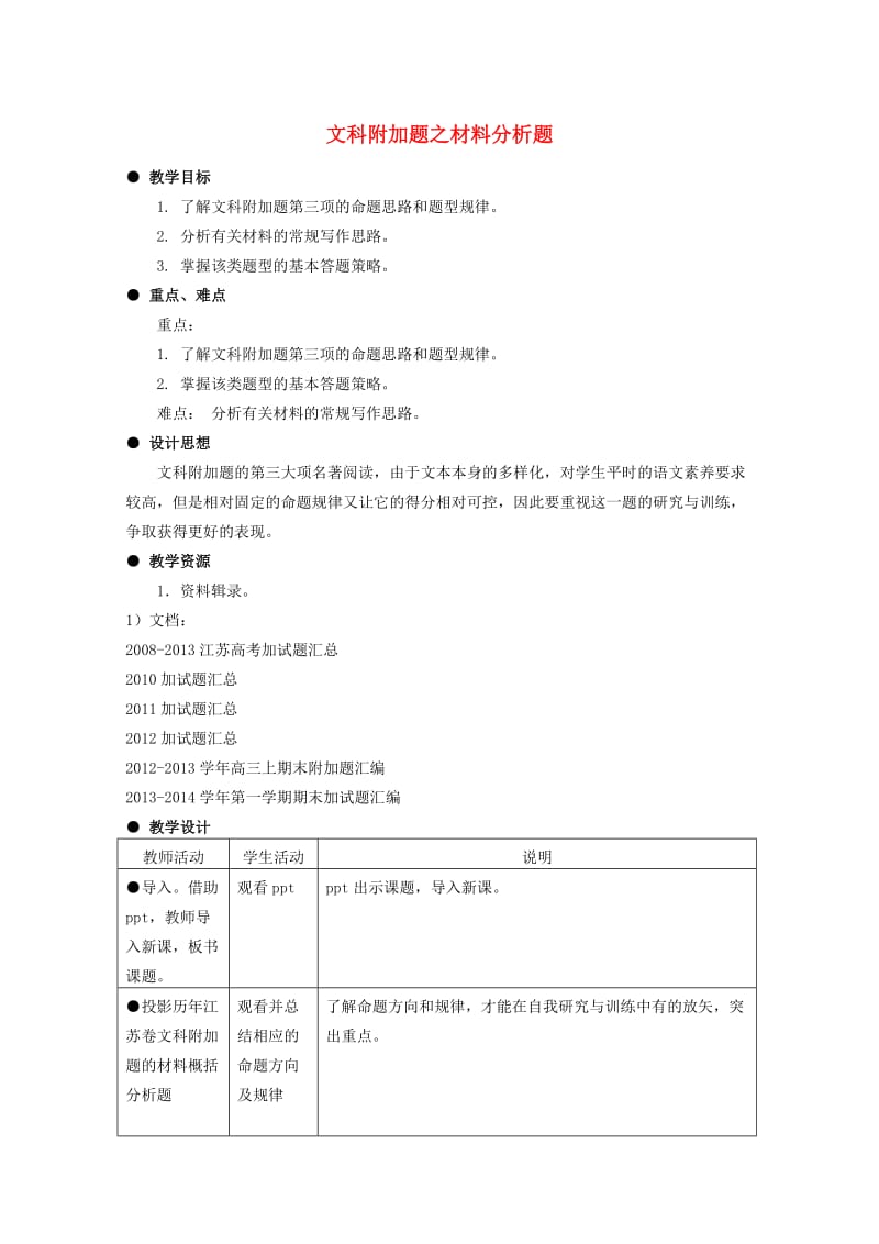 高考语文一轮复习 材料概括分析题_第1页