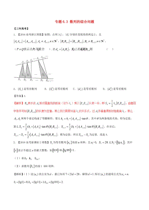 高考數(shù)學(xué)（精講+精練+精析）專題6_3 數(shù)列的綜合問題試題 理（含解析）