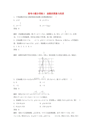 高考數(shù)學(xué)三輪增分練 高考小題分項(xiàng)練3 函數(shù)的圖象與性質(zhì) 理