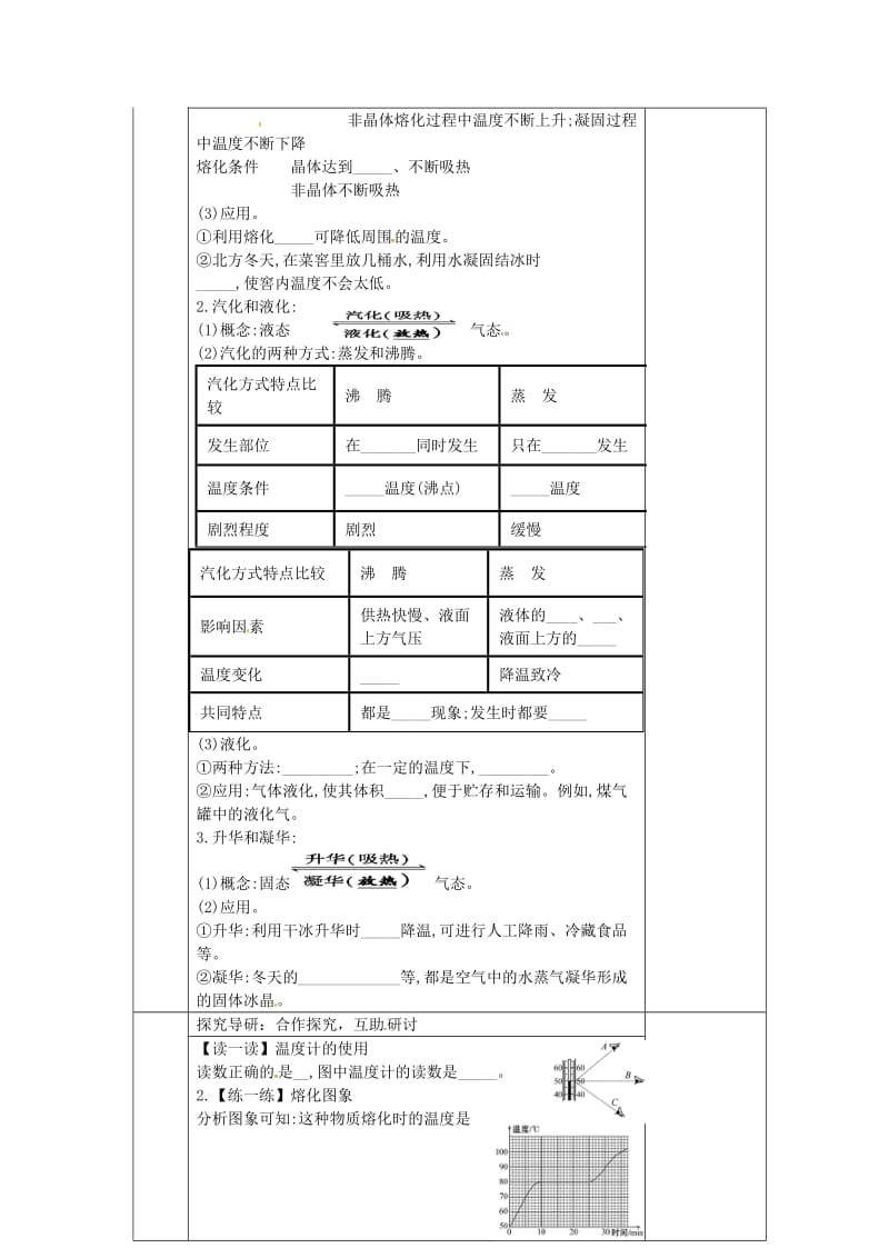 中考物理一轮复习 物态变化导学案_第2页