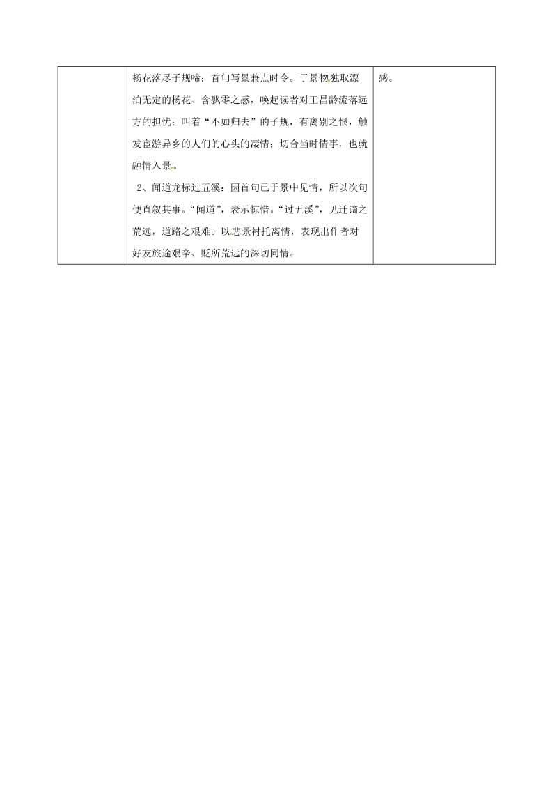 七年级语文上册 4《古代诗四首》闻王昌龄左迁龙标遥有此寄导学案 新人教版_第2页