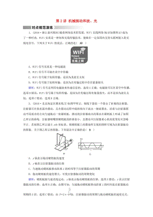 高考物理二輪復(fù)習(xí) 第1部分 核心突破 專題6 選考部分 第2講 機(jī)械振動(dòng)和波、光演練