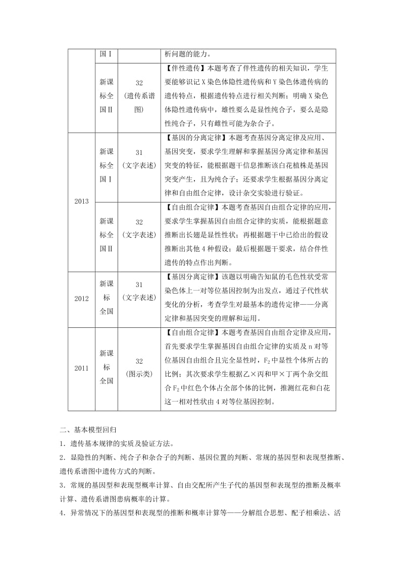 高考生物三轮冲刺 考前3个月 非选择题规范练 三、遗传与变异类_第2页