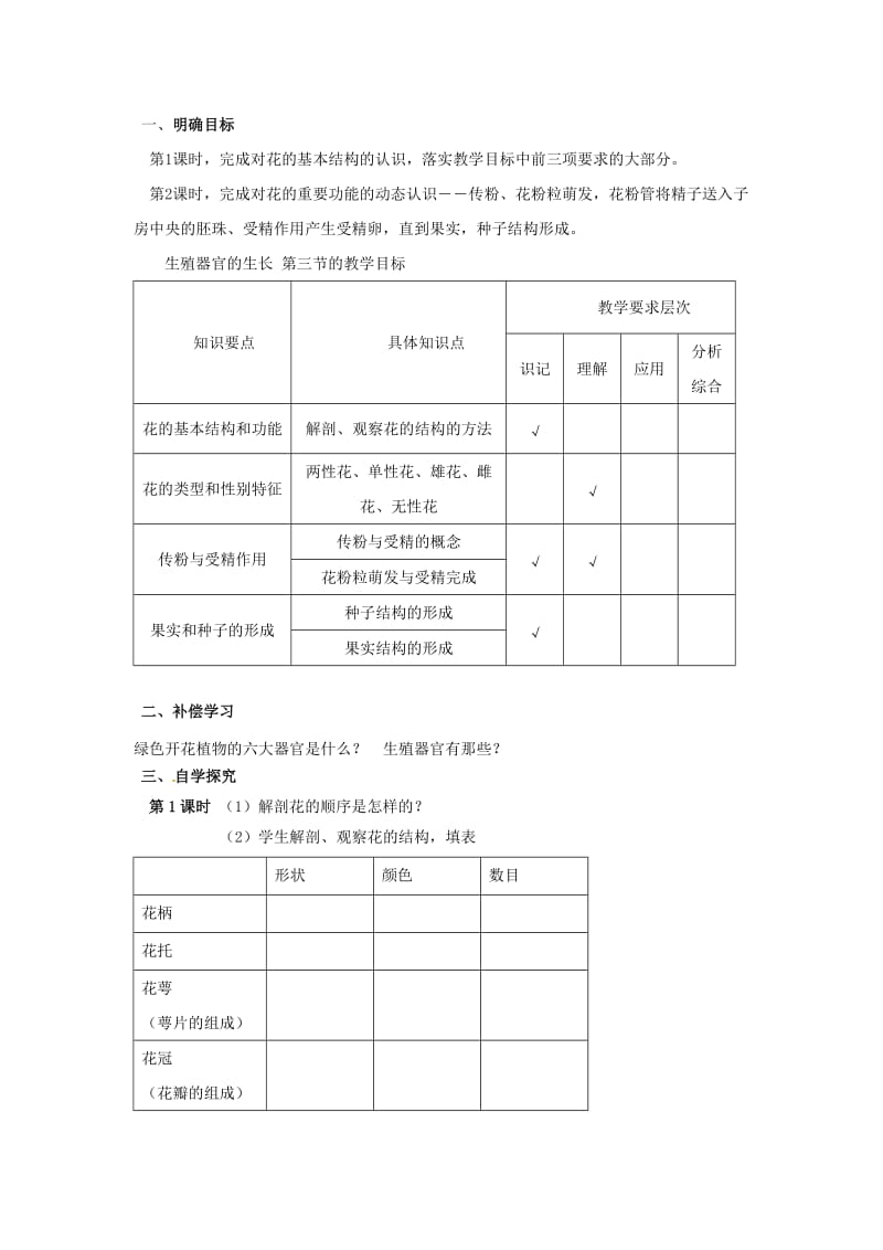 七年级生物上册 3_6_3 生殖器官的生长教案 北师大版_第2页