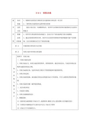 高中化學(xué) 專題3_4_1 有機(jī)合成教學(xué)案 新人教版選修5