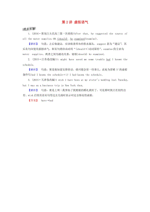 高考英語(yǔ)二輪復(fù)習(xí) 第一部分 語(yǔ)法突破 專題6 情態(tài)動(dòng)詞和虛擬語(yǔ)氣 第2講 虛擬語(yǔ)氣對(duì)點(diǎn)鞏固