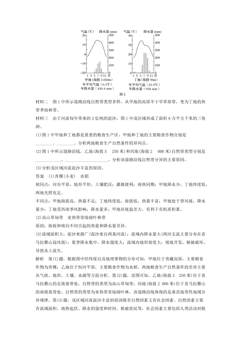 高考地理三轮冲刺 考前3个月 专题五 人类产业活动 必考点16 农业生产及影响_第3页